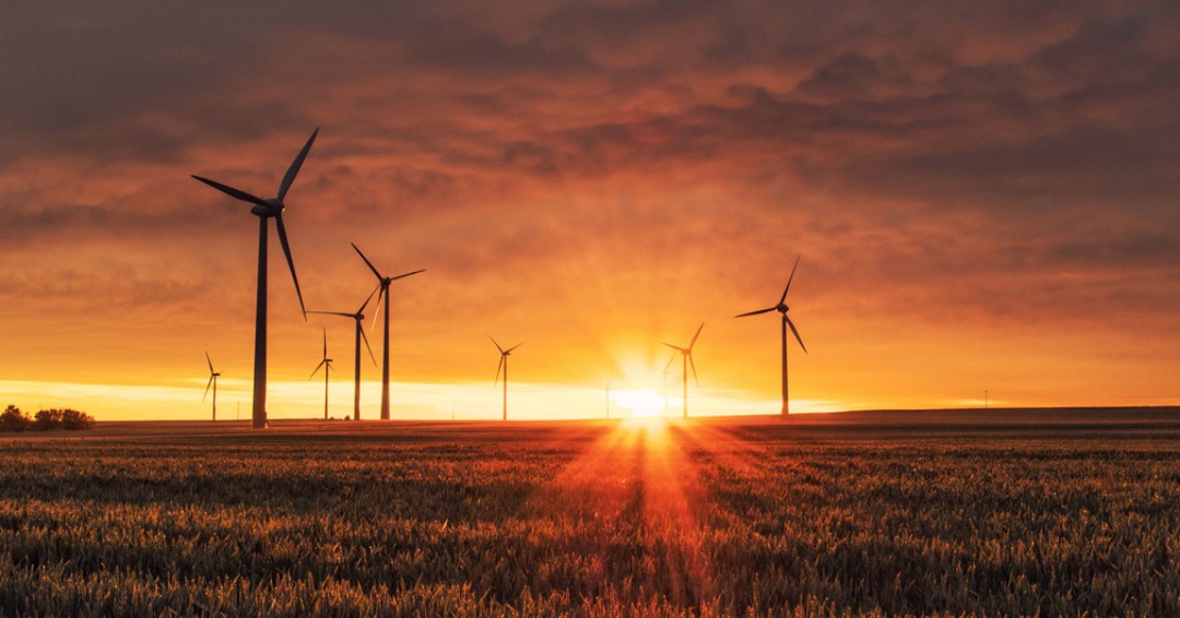 United Planet Found | wind turbines background